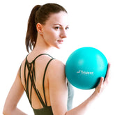 Trideer Pilates Ball 9 Inch Core Ball, Small Exercise Ball with Exercise Guide Barre Ball Mini Yoga Ball for Pilates, Yoga, Core Training, Physical Therapy, Balance, Stability, Stretching (Turkis)