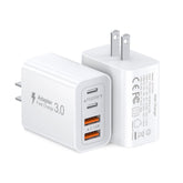 40W USB C Charger Cube, 2-Pack Wall Plug Fast Charging Block, 4-Port PD+QC Power Adapter Multiport Brick Type C Box for iPhone 15/14/13/12/11/Pro Max/XS/XR/8/7, Tablets, Cellphones