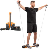 MAXPRO: Portable Smart Cable Gym | As Seen on Shark Tank | All-in-One Machine with Bluetooth and Free APP | Exercise Anywhere - Outdoors, Camping, Travel | 5-300lbs Resistance | Sport Orange