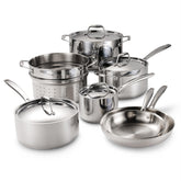 Tramontina Tri-Ply Clad Stainless Steel 11-Piece Cookware Set with Lids, Pots and Pans Kitchen Set, Induction-Ready, Dishwasher-Safe, NSF-Certified