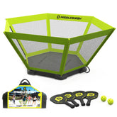 PaddleSmash - Pickleball Yard Game, As Seen on Shark Tank - Beach, Backyard, Lawn, Outdoor Activities for Adults and Family - Easy Assembly, Includes 4 Paddles, 2 Balls & Case