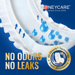 HONEY CARE All-Absorb A26 Male Dog Wrap, 50 Count, Small