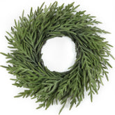 Artgar 26 Inch Pine Wreath - Christmas Wreaths for Front Door - Real Touch Pine Wreath - Large Artificial Green Pine Wreaths for Walls Windows Porches Farmhouse Indoor Outdoor Home Decor (White-Green)