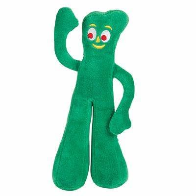 Multipet Gumby Plush Filled Dog Toy, Green, 9 inch (Pack of 1)
