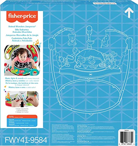 Fisher-Price Baby Bouncer Pink Petals Jumperoo Musical Activity Center with Lights Sounds & Developmental Toys