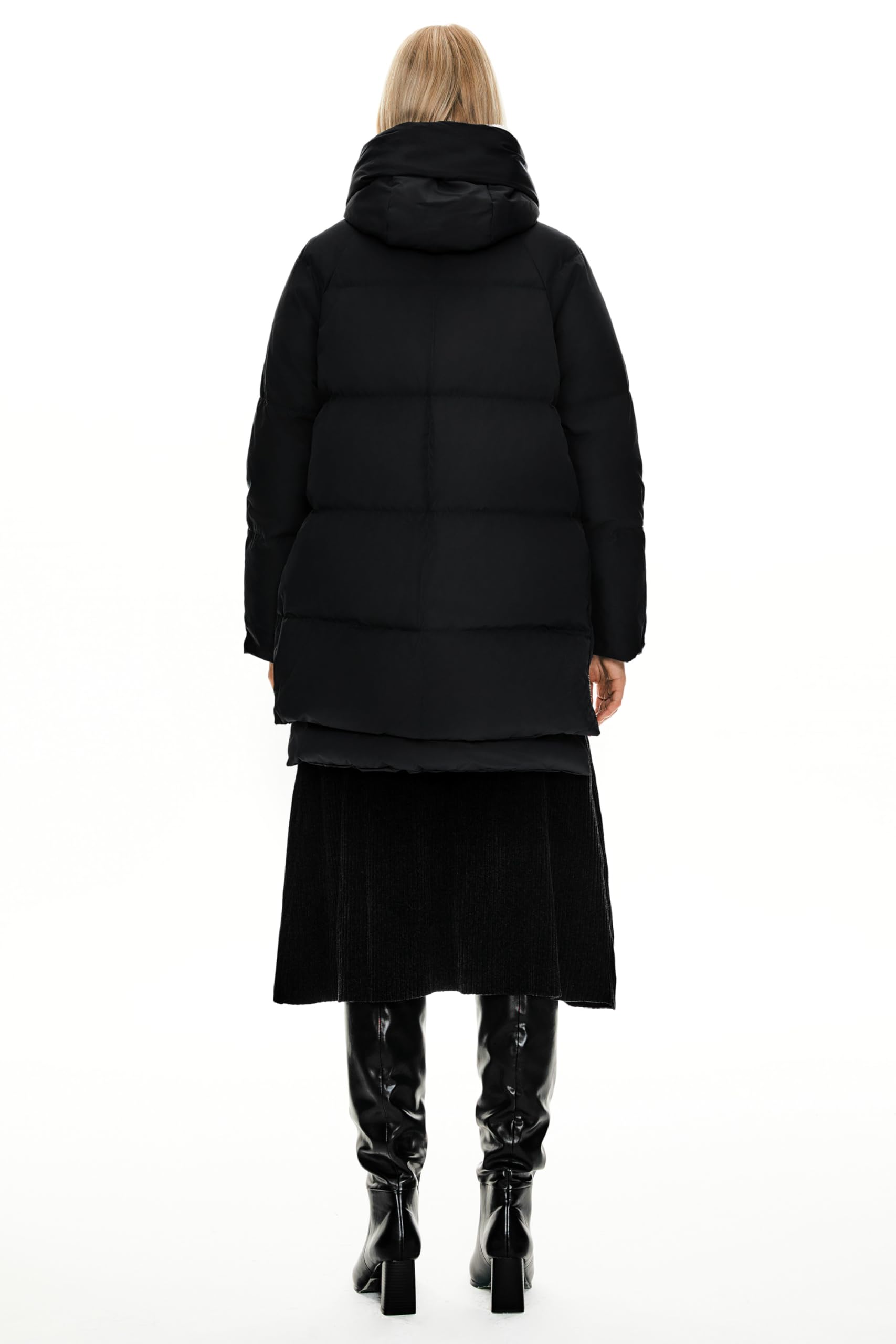 Orolay Women's Thickened Down Jacket Black Small