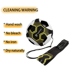 Soccer/Volleyball/Rugby Trainer, Football Kick Throw Solo Practice Training Aid Control Skills Adjustable Waist Belt for Kids Adults (Black)