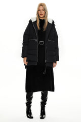 Orolay Women's Thickened Down Jacket Black Small