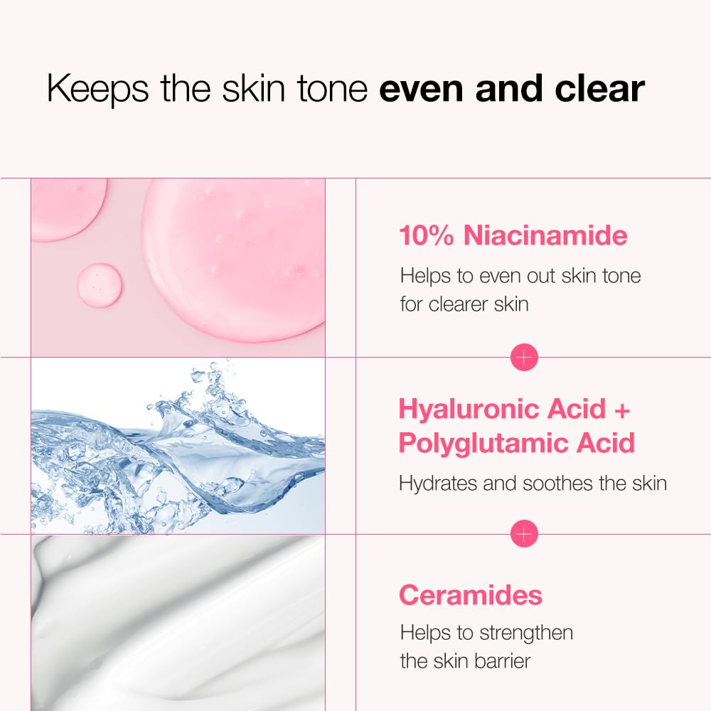 Anua 10% Niacinamide+ 4% Tranexamic Acid Serum, Ceramide, Hyaluronic Acid, Vitamin B12 natural color, for Sensitive skin, Korean Glass Skin, Fragrance-Free (30ml /1.01 fl.oz.)