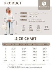 Saodimallsu Womens Open Front Chunky Cardigan Long Oversized Loose Knit Coatigan Sweater Jacket 2024 Fall Coats Apricot