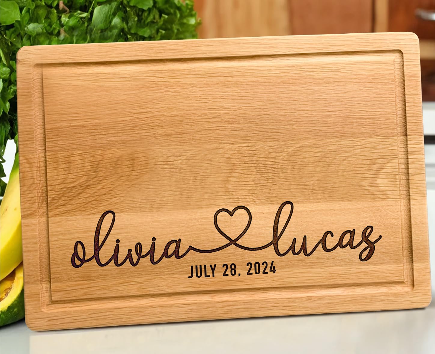 Personalized Engraved Cutting Board for Couples, Custom Couples Gift Ideas for Christmas Wedding Anniversary Engagement Housewarming, Anniversary Gifts for Men Women Parents, Wedding Gifts for Couples