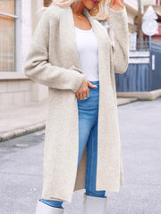 Saodimallsu Womens Open Front Chunky Cardigan Long Oversized Loose Knit Coatigan Sweater Jacket 2024 Fall Coats Apricot