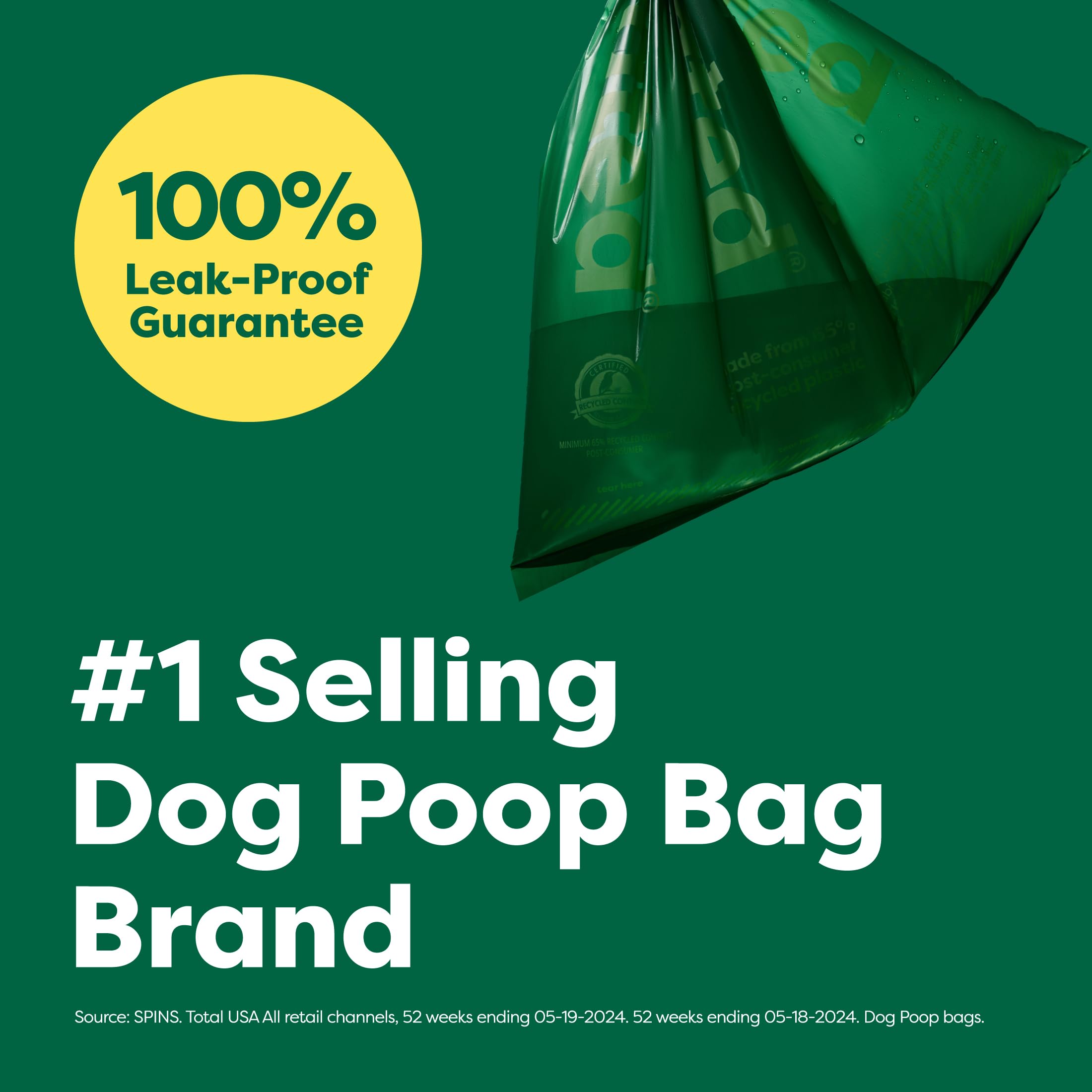 Earth Rated Dog Poop Bags, Guaranteed Leak Proof and Extra Thick Waste Bag Refill Rolls For Dogs, Lavender Scented, 270 Count