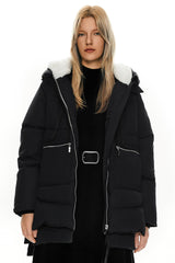 Orolay Women's Thickened Down Jacket Black Small