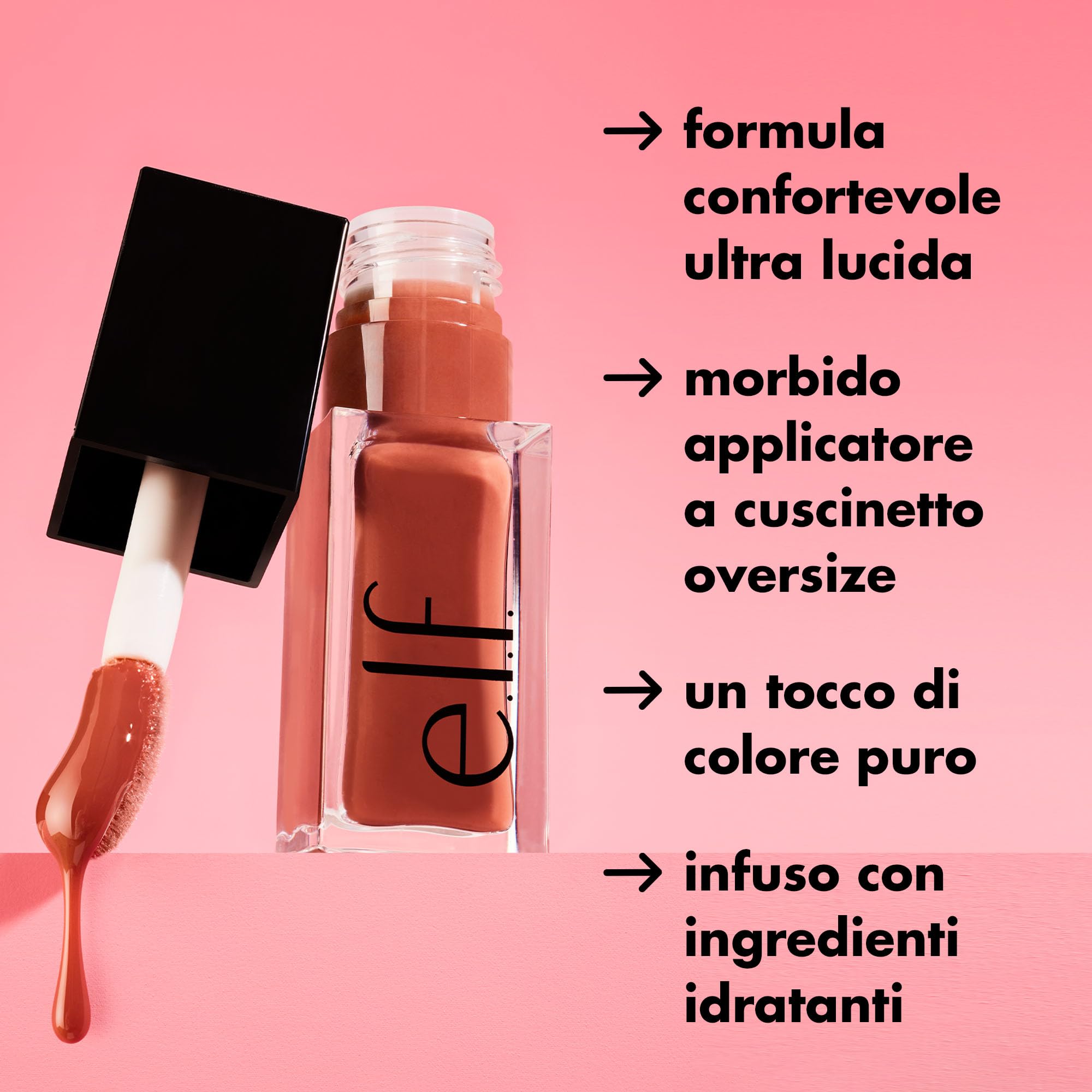 e.l.f. Glow Reviver Lip Oil, Nourishing Tinted Lip Oil For A High-shine Finish, Infused With Jojoba Oil, Vegan & Cruelty-free, Coral Fixation