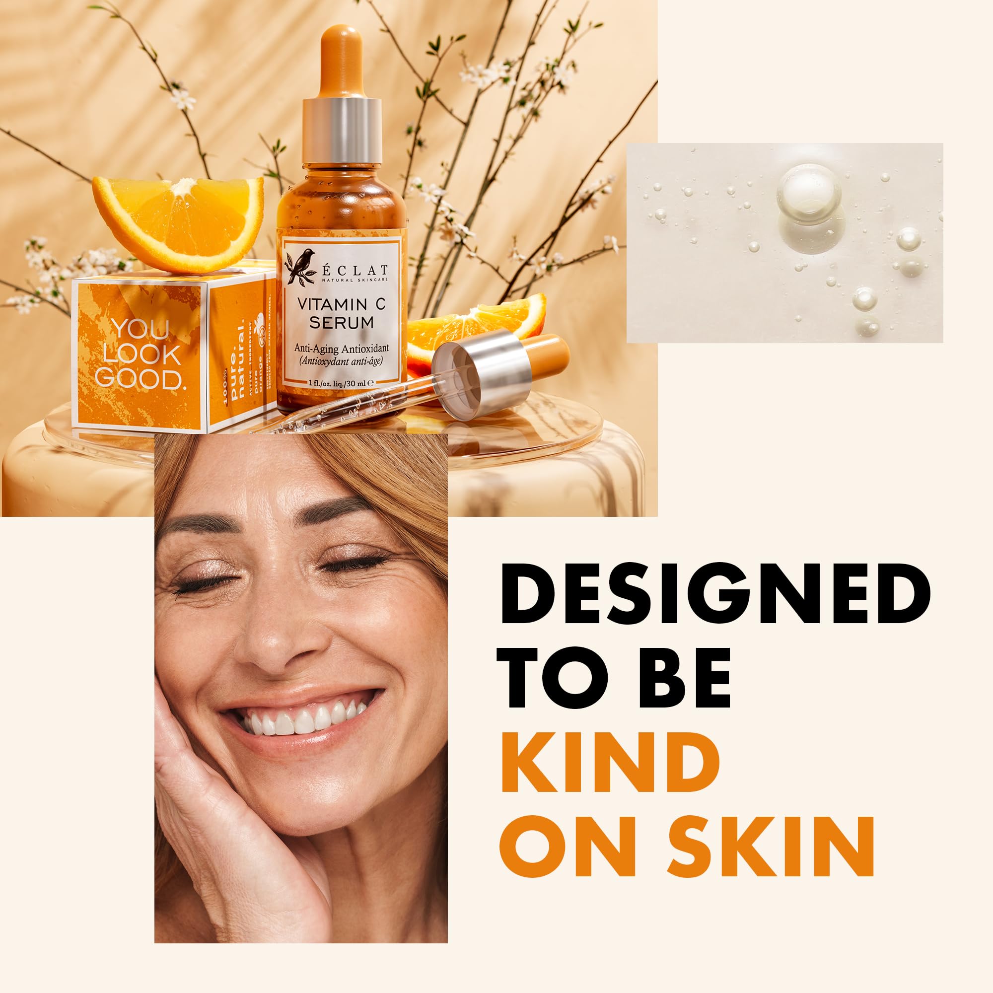 Vitamin C Face Serum - Dark Spot Remover Facial Serum, Vit C Serum with Hyaluronic Acid, Ferulic Acid, & Vit E - Anti Aging and Skin Brightening Serum, Pure Vitamin C Serum Skin Care 30 ml