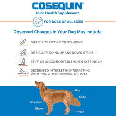 Nutramax Laboratories Cosequin Maximum Strength Joint Health Supplement for Dogs - With Glucosamine, Chondroitin, and MSM, 132 Chewable Tablets