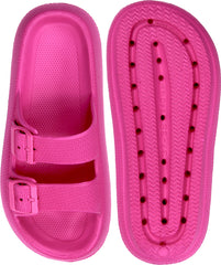 Weweya Slippers for Women Pillow Slippers Cushioned Slides Sandals Extremely Comfy Hot Pink Women Size 9.5 10 10.5
