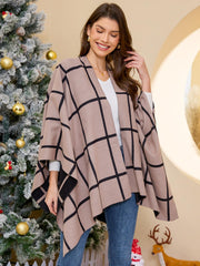 Moss Rose Women's Travel Gift Shawl Wrap Poncho Ruana Cape Open Front Cardigan for Fall Winter Holiday
