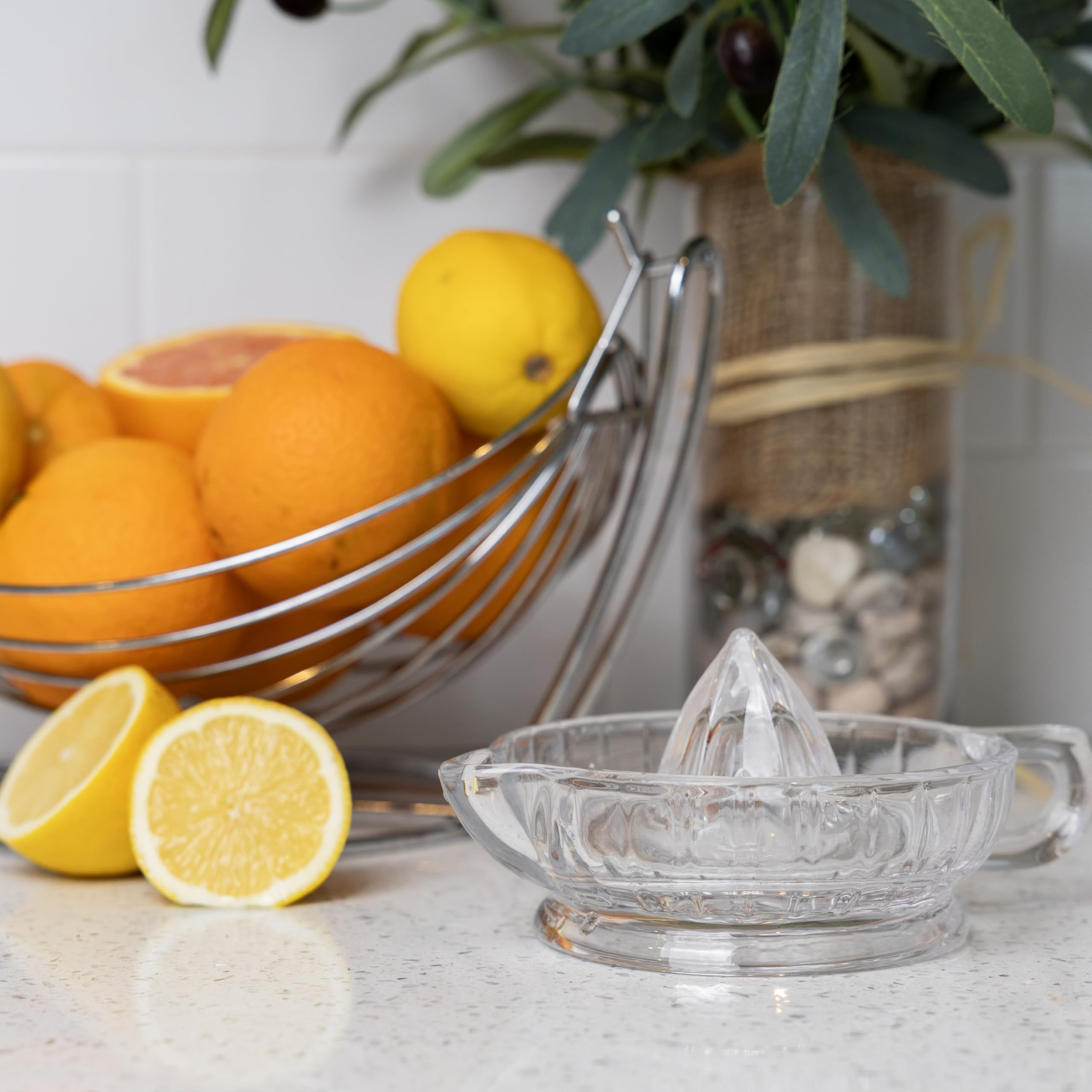 Fox Run Manual Heavyweight Glass Juicer For Lemons, Limes, Oranges and More