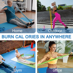 5 Pcs Professional Resistance Bands. Latex-Free, Elastic Band, Work Out Bands, Stretch Bands for Working Out Women or Men, Exercise Bands Set for Physical Therapy, Yoga, Pilates (5 Colour Set)