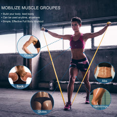 5 Pcs Professional Resistance Bands. Latex-Free, Elastic Band, Work Out Bands, Stretch Bands for Working Out Women or Men, Exercise Bands Set for Physical Therapy, Yoga, Pilates (5 Colour Set)