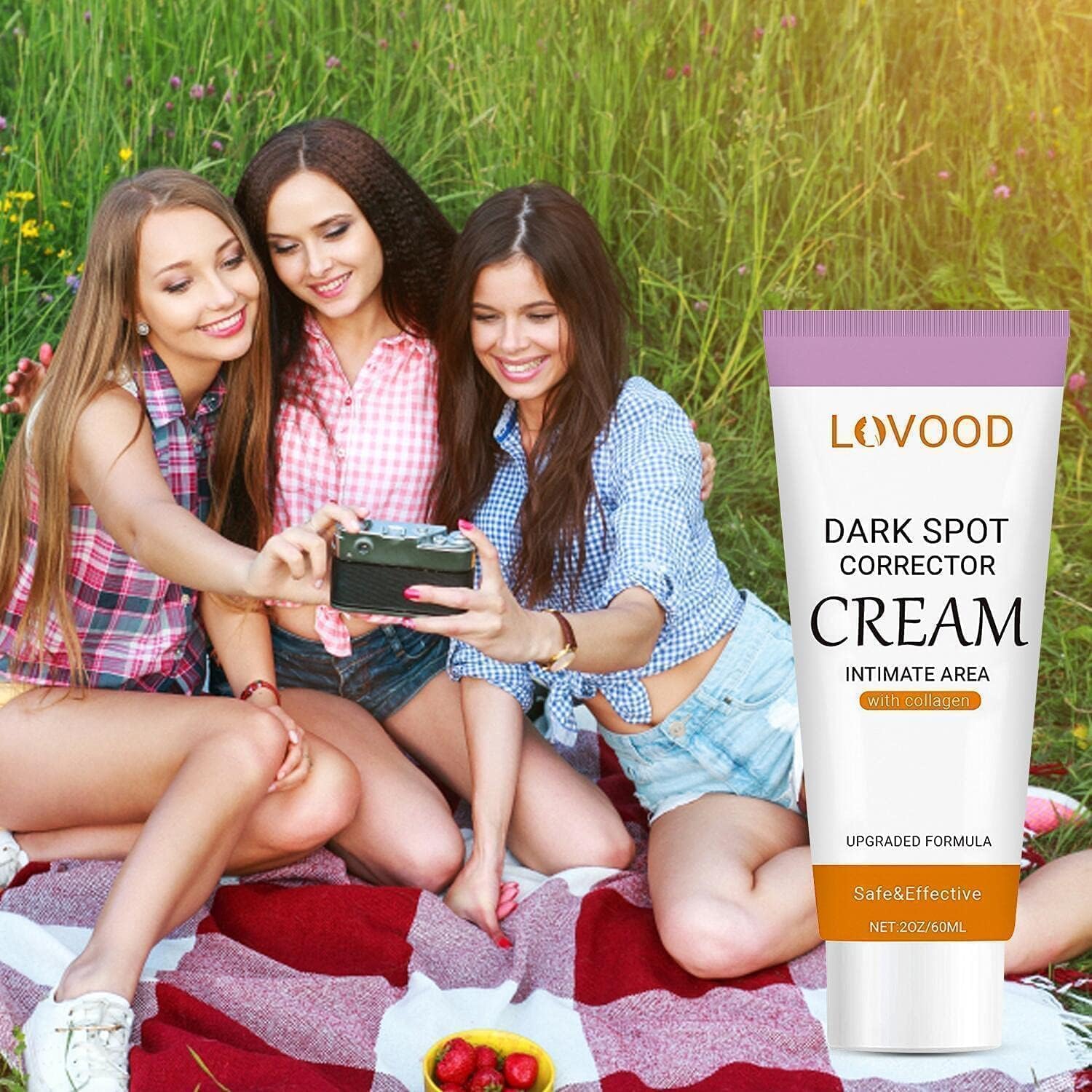 LOVOOD Dark Spot Corrector Cream - Underarm, Neck, Armpit, Knees, Elbows, Private Areas, Intimate Areas - Upgraded Formula, Instant Result 2 fl.oz