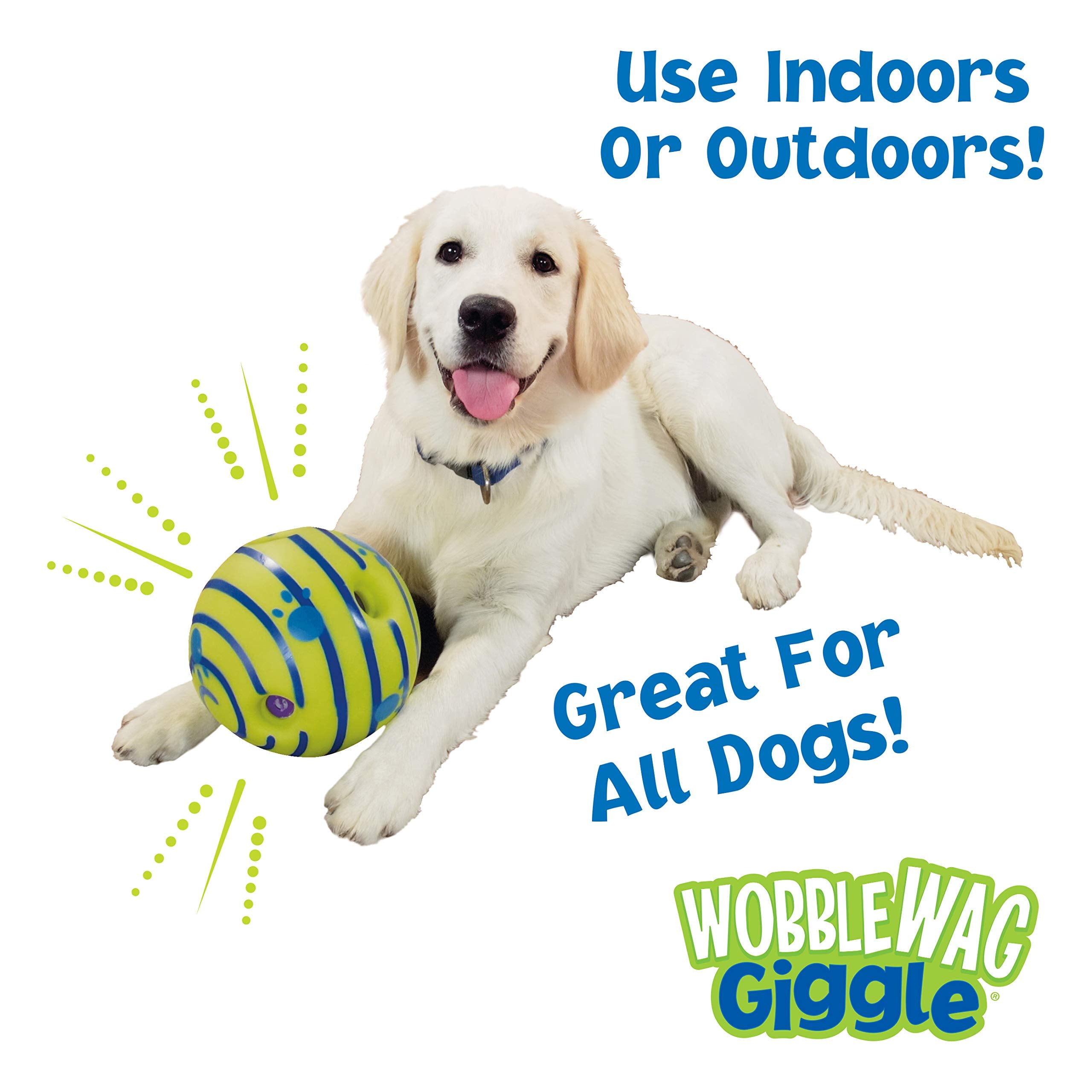 Wobble Wag Giggle Ball, Interactive Dog Toy, Fun Giggle Sounds When Rolled or Shaken, Pets Know Best, As Seen On TV