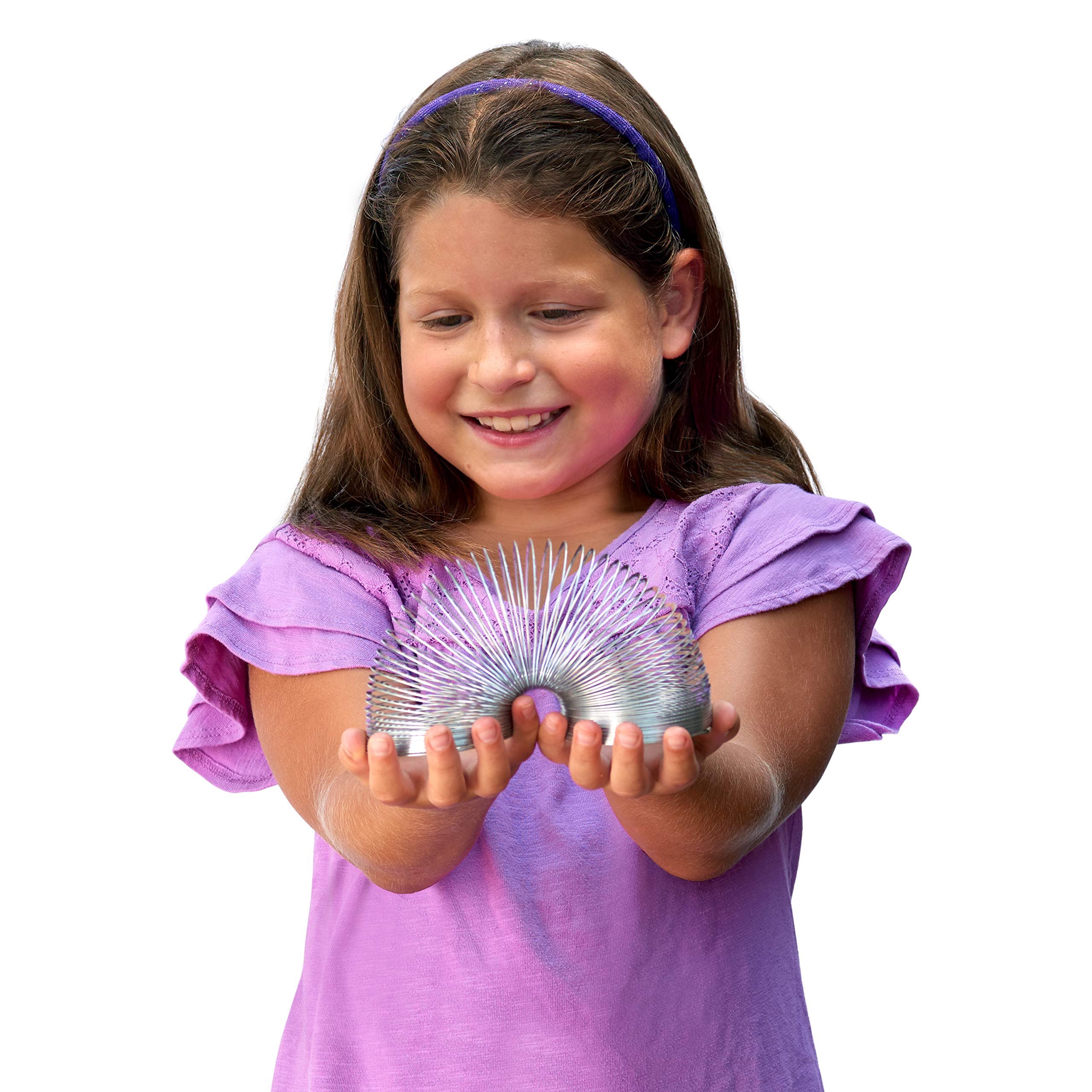 The Original Slinky Walking Spring Toy, 2.75-inch Diameter Metal Slinky, Fidget Toys