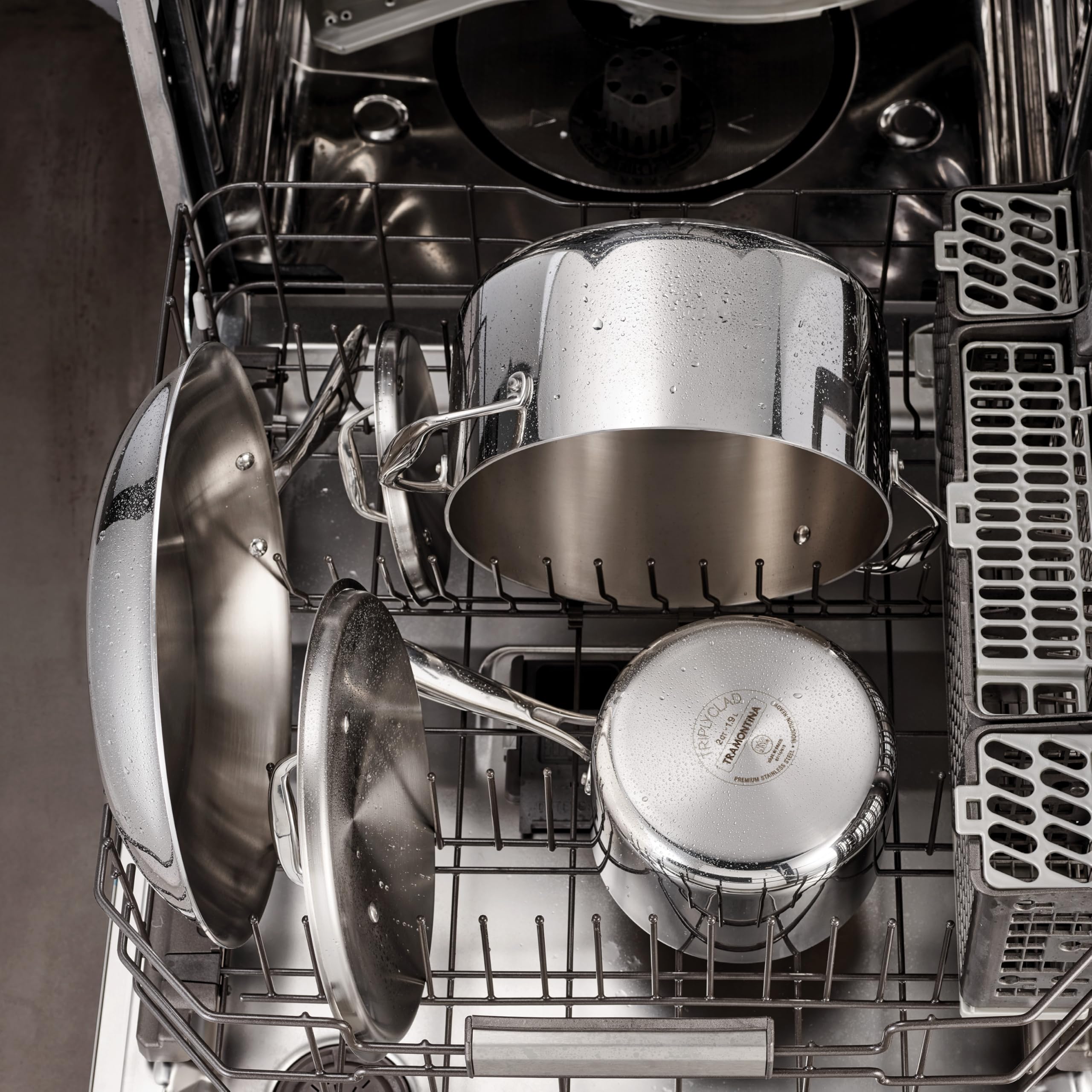 Tramontina Tri-Ply Clad Stainless Steel 11-Piece Cookware Set with Lids, Pots and Pans Kitchen Set, Induction-Ready, Dishwasher-Safe, NSF-Certified