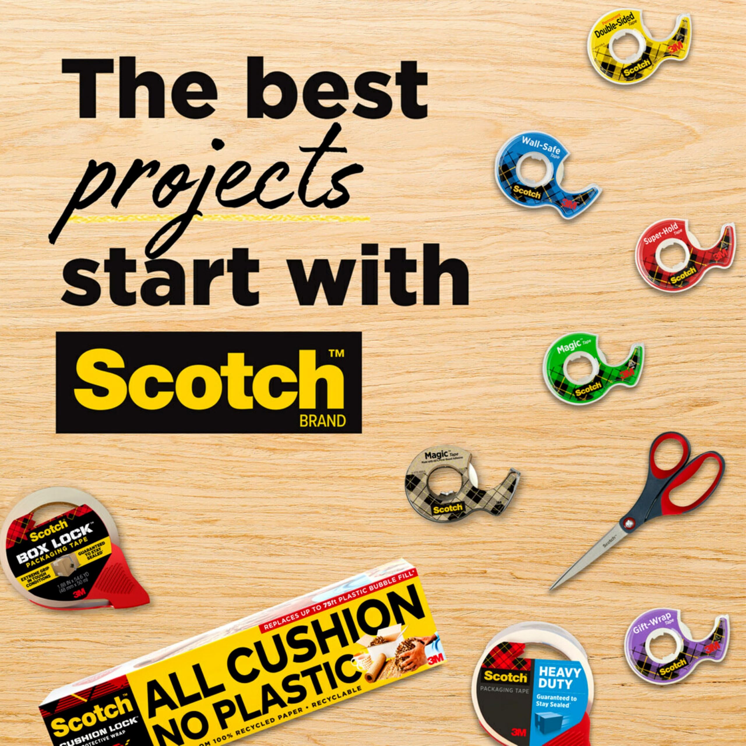 Scotch Transparent Tape, 2 Rolls, 3/4 in x 250 in (2157SS)